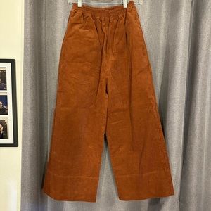 100% cotton stretchy corduroy pants w pockets by Shiny by Nature fits S/M/L